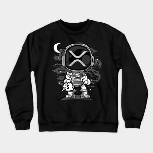 Astronaut Ripple XRP Coin To The Moon Crypto Token Cryptocurrency Wallet HODL Birthday Gift For Men Women Crewneck Sweatshirt